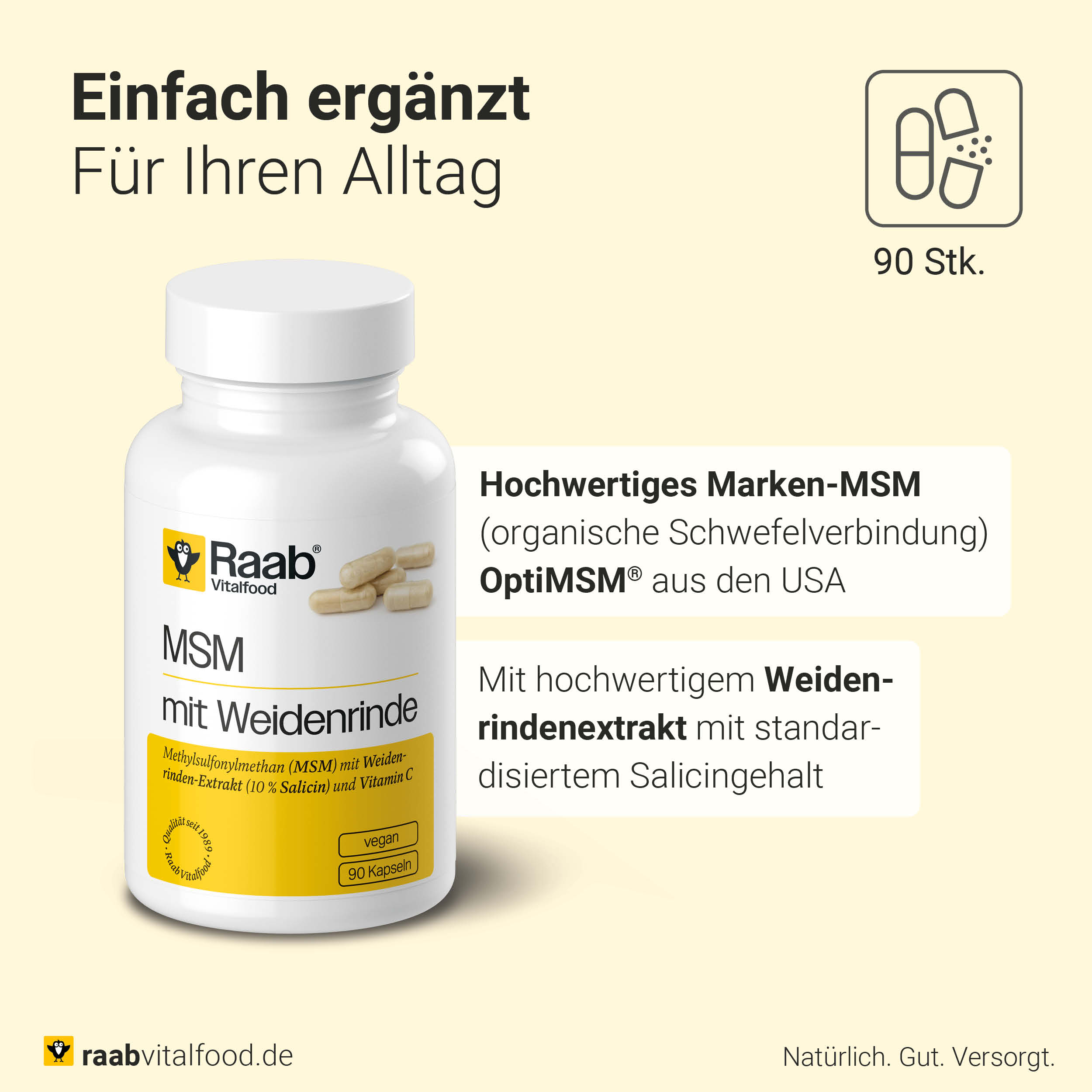 MSM willow bark capsules