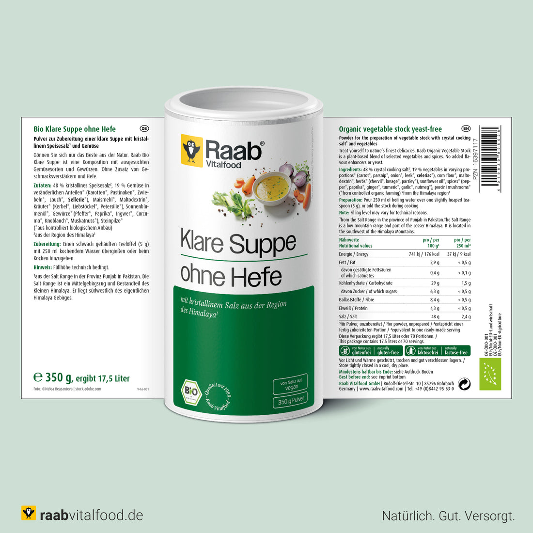 Bio Klare Suppe ohne Hefe Pulver