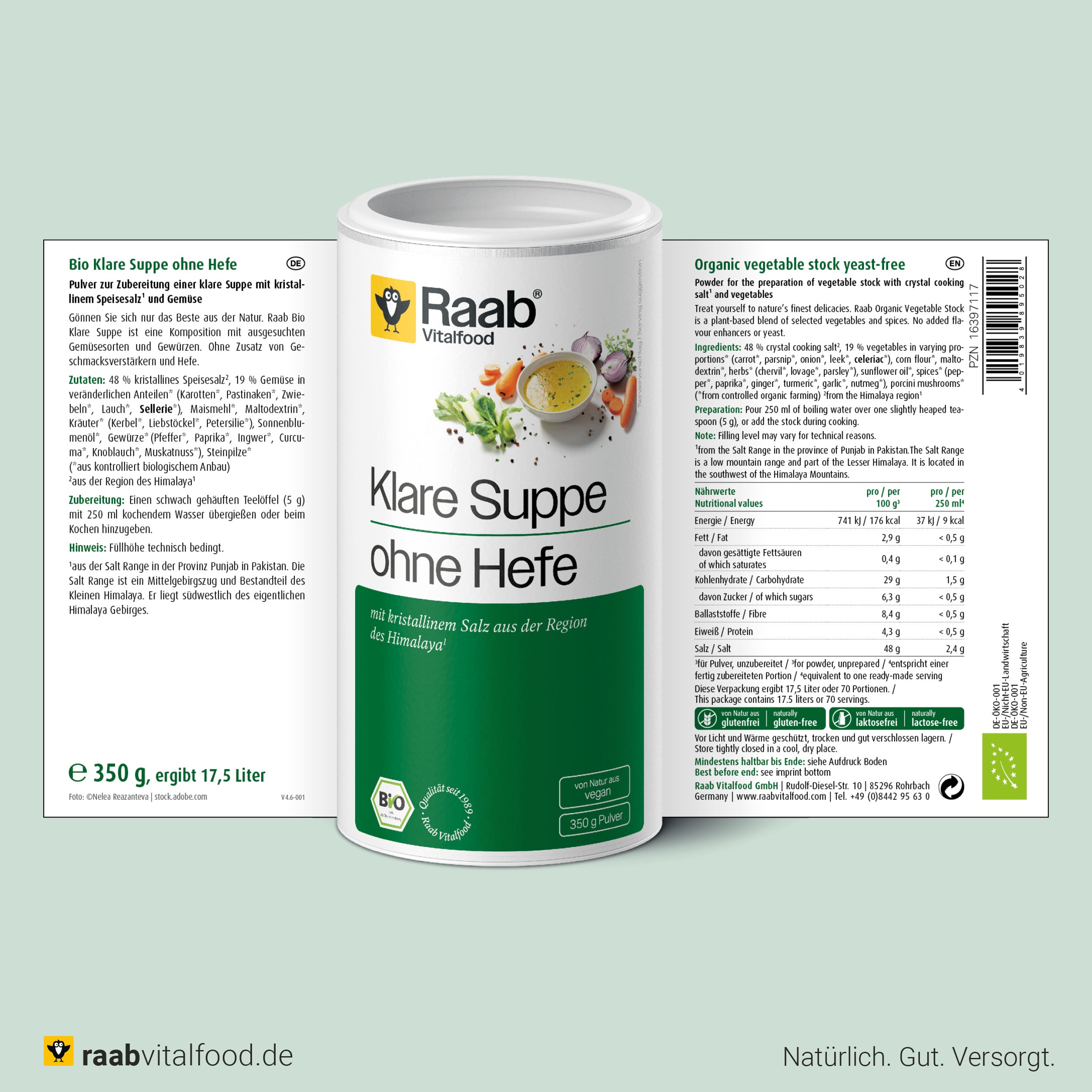 Bio Klare Suppe ohne Hefe Pulver