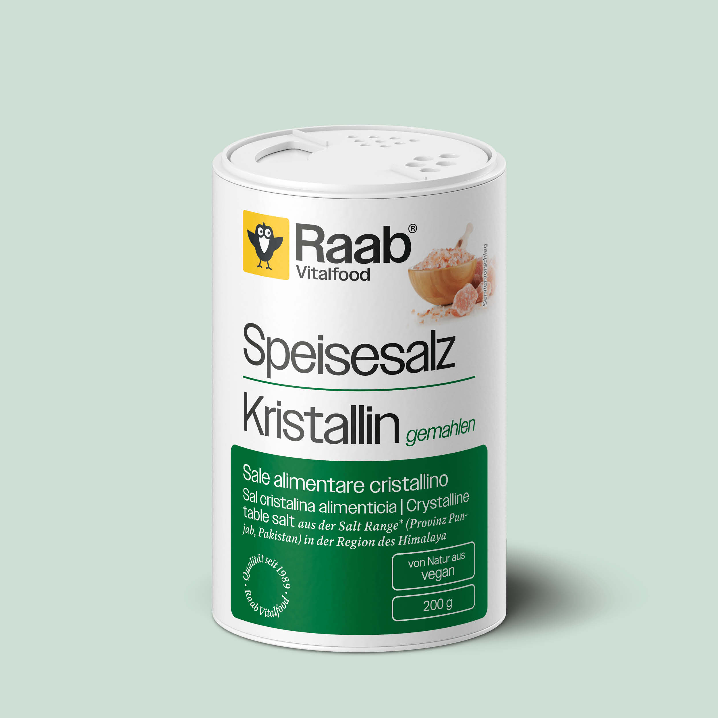 Kristallines Speisesalz gemahlen