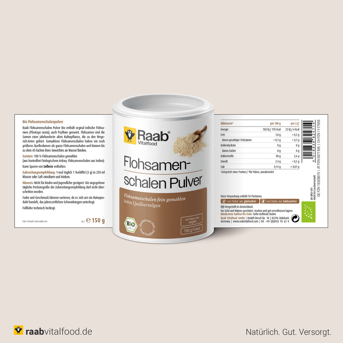 Bio Flohsamenschalen Pulver