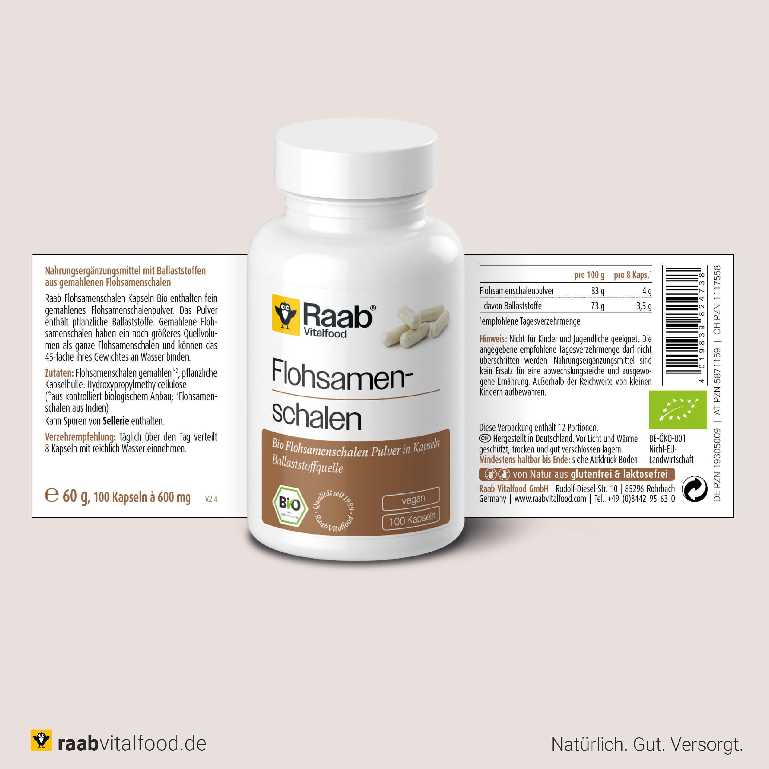 flohsamenschalen aufbewahren Bio Flohsamenschalen Kapseln kaufen