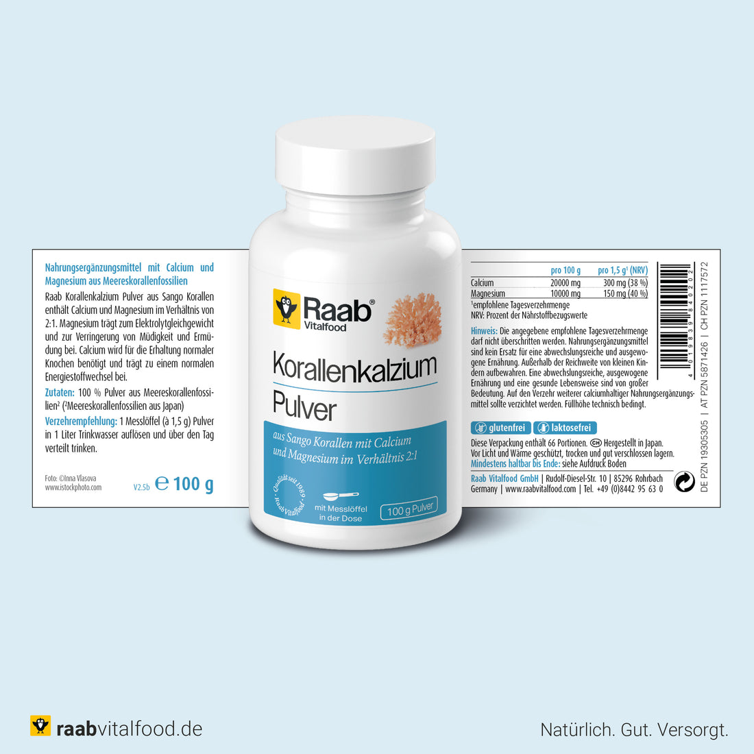 Korallenkalzium Pulver