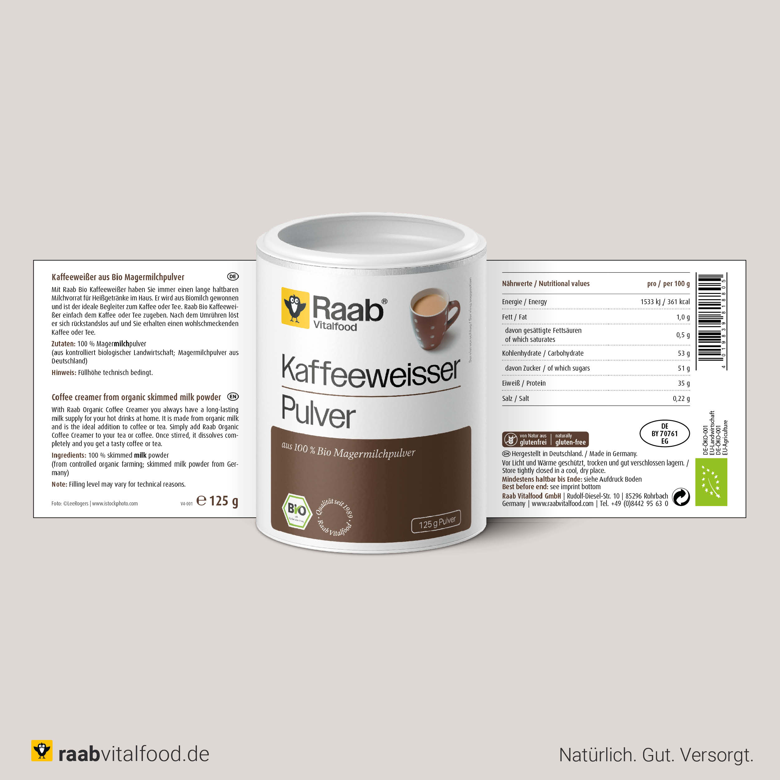 Bio Kaffeeweißer Pulver