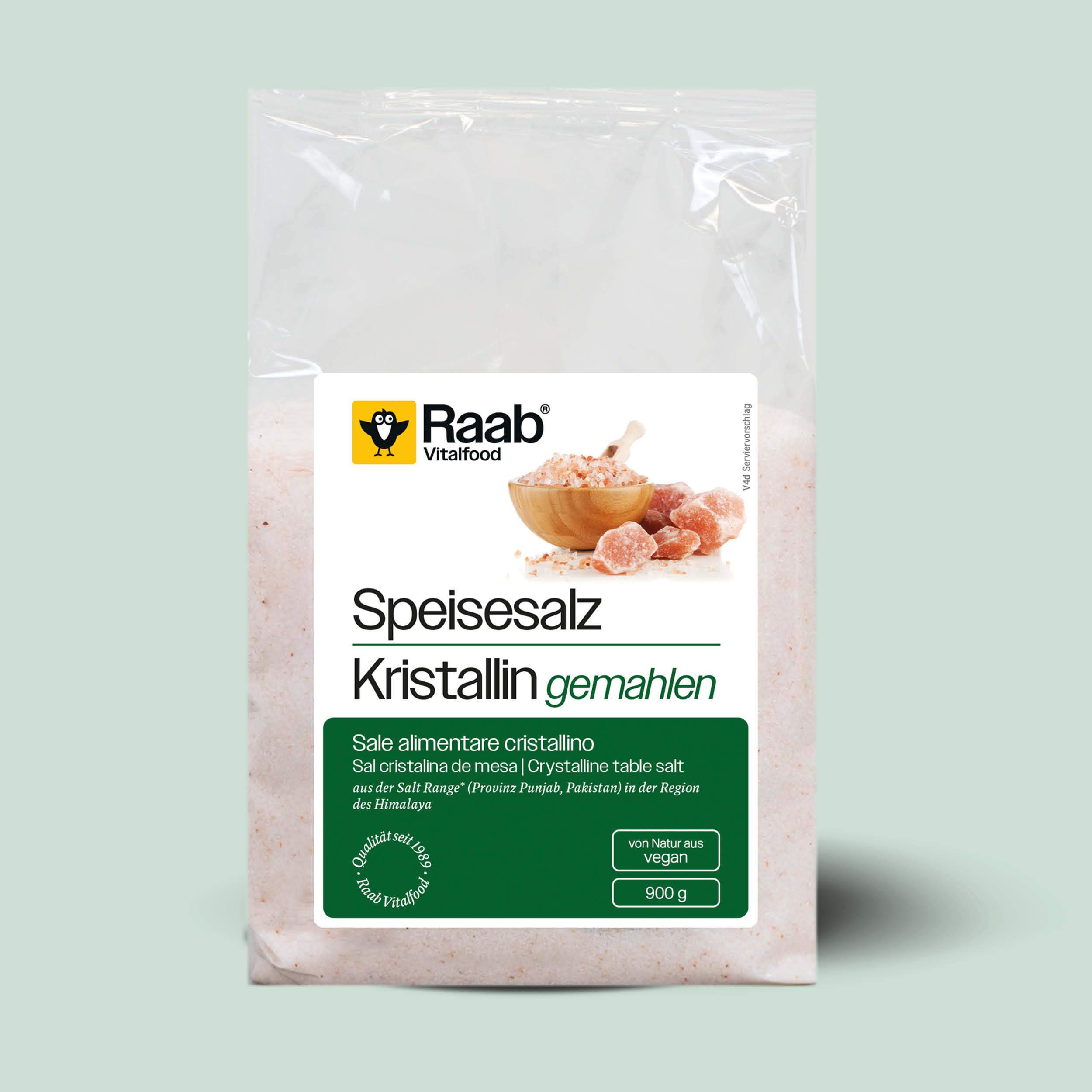 Kristallines Speisesalz gemahlen