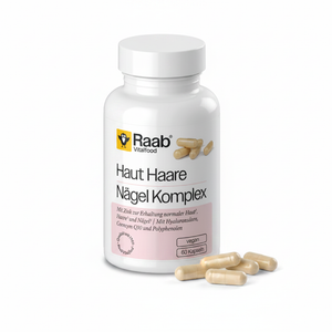 Haut Haar Nägel Komplex – freigestellt auf weißem Hintergrund