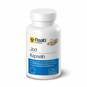 Jod Kapseln – freigestellt auf weißem Hintergrund