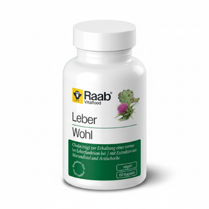 Leber Wohl Kapseln – freigestellt auf weißem Hintergrund