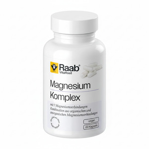 Magnesium Komplex Kapseln – freigestellt auf weißem Hintergrund